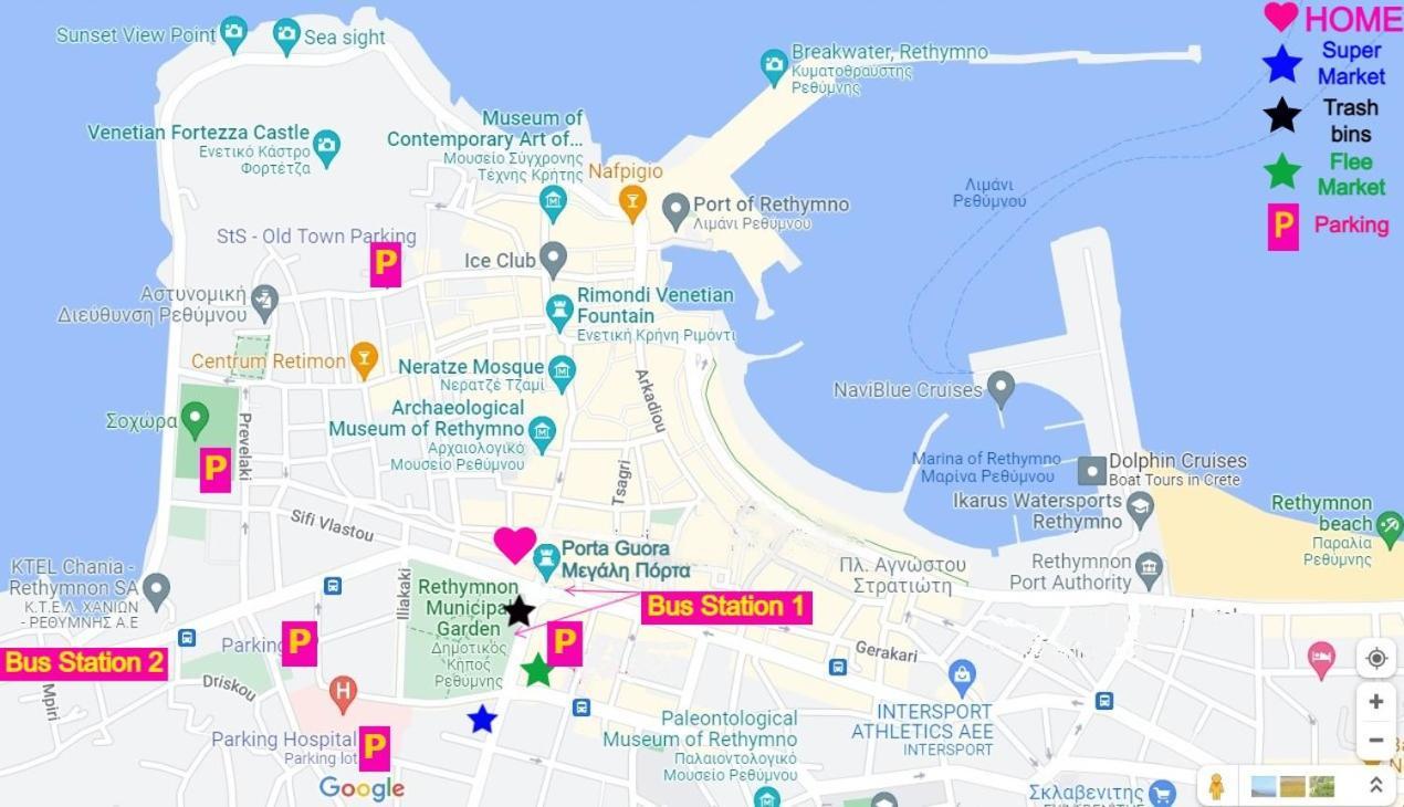 Thyme Brand New 1Bd Apart In The Heart Of Rethymno ภายนอก รูปภาพ